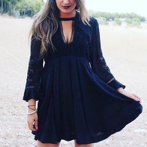 Boho black dress
